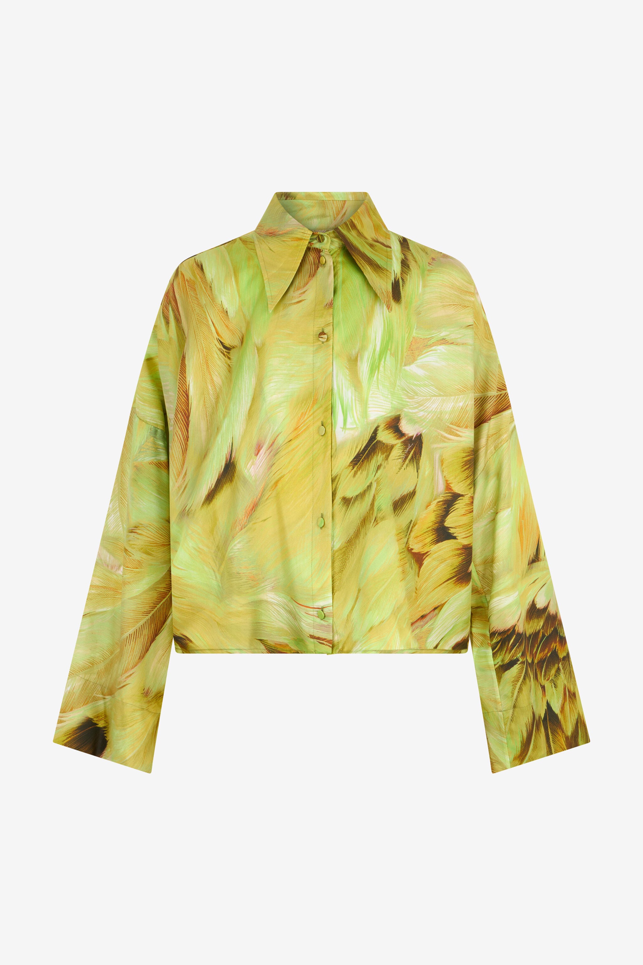 RC Plumage print shirt LIME SWT705-4QL71