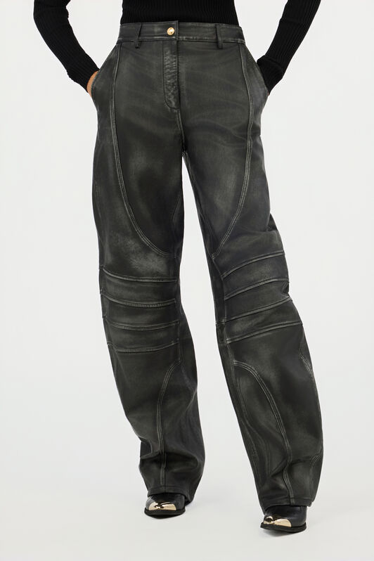 JC Black Leather Trousers BLACK VFT140-VF219