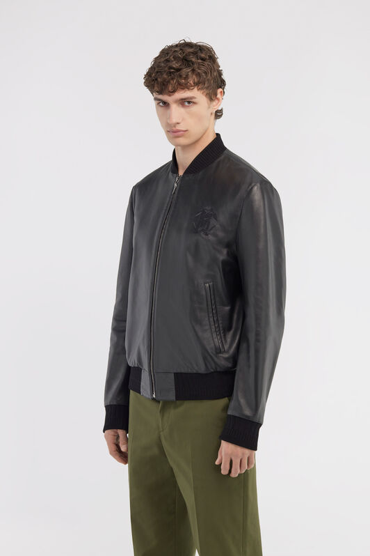 RC Leather bomber Schwarz SRP800-PN002