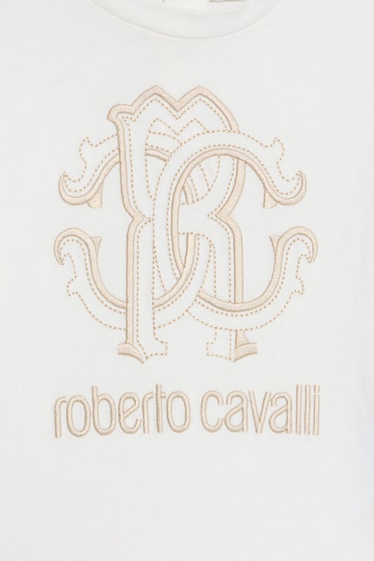 JU Cotton T-shirt with logo JU Cotton T-shirt with logo MILKY WHITE VJT608-JD001