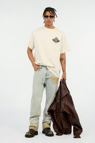 JC T-shirt Crema Con Stampa Logo OFF WHITE VFT071-VF115