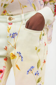 RC Pantaloni Flare con Stampa Miami Flowers GREEN/FUCHSIA WQJ205-DAR32