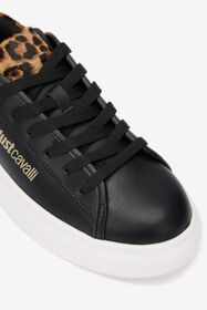 JC Black Sneakers With Leopard Detail BLACK VFS077-VF605