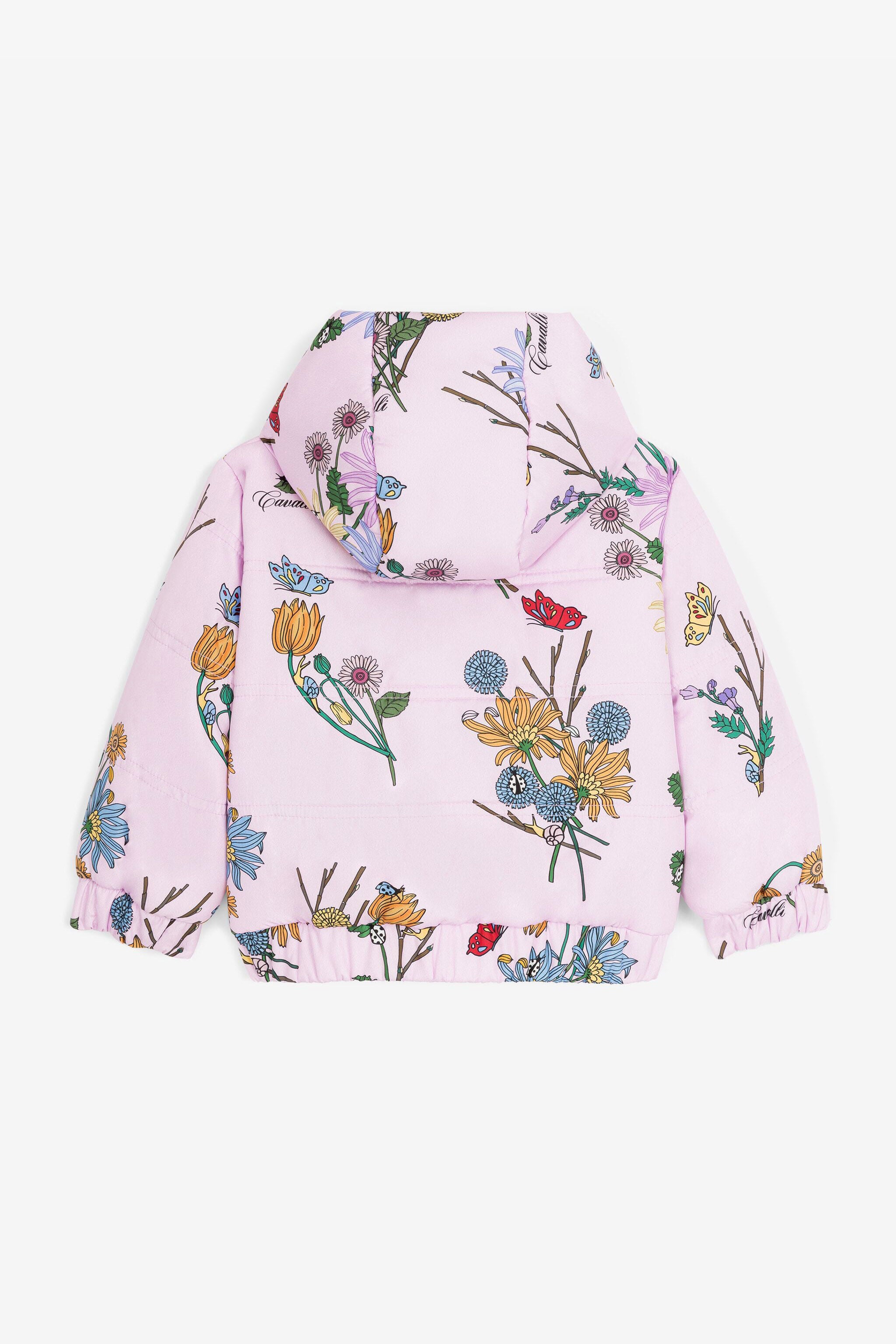 JU Flower-Print Padded Coat Pink RJT40E-5RH89