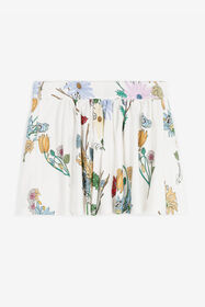 JU Floral-Print Skirt White RJT30A-7GH92