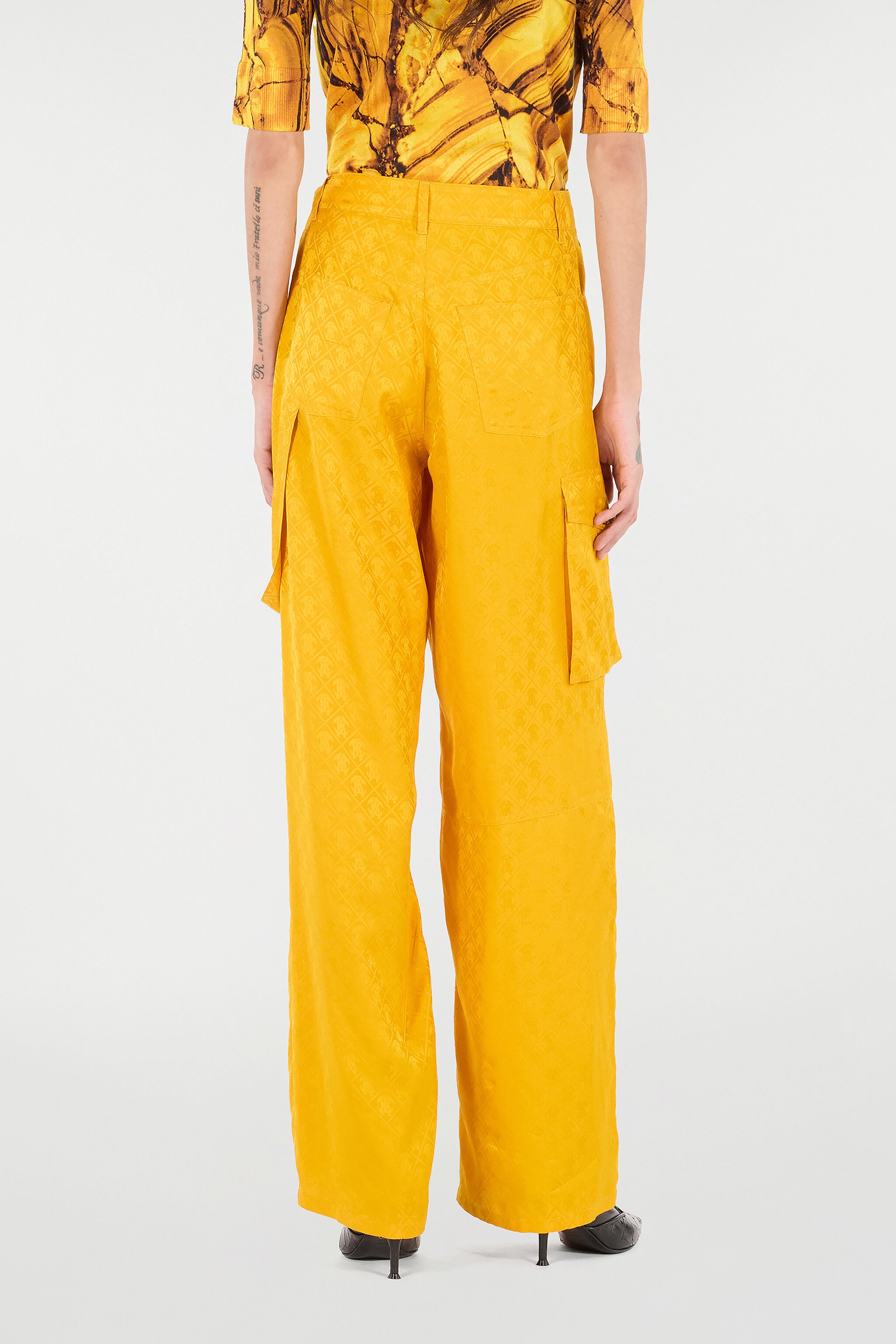 RC Pants With All-Over Mirror Snake Monogram Yellow VKT202-RK010