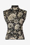RC Haut En Maille À Motif Floral Jacquard RC Haut En Maille À Motif Floral Jacquard Noir/Blanc VQM617-MI014