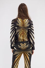 RC Ray Of Gold Print Seidenhemd Gold RWT704-4QI12