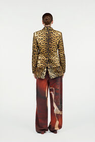 RC Single-Breasted Blazer With Jaguar Skin Print RC Single-Breasted Blazer With Jaguar Skin Print Brown VWT401-SVQ71