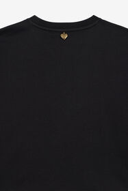 JC T-Shirt with Rhinestone Logo BLACK XFT61H-JD001