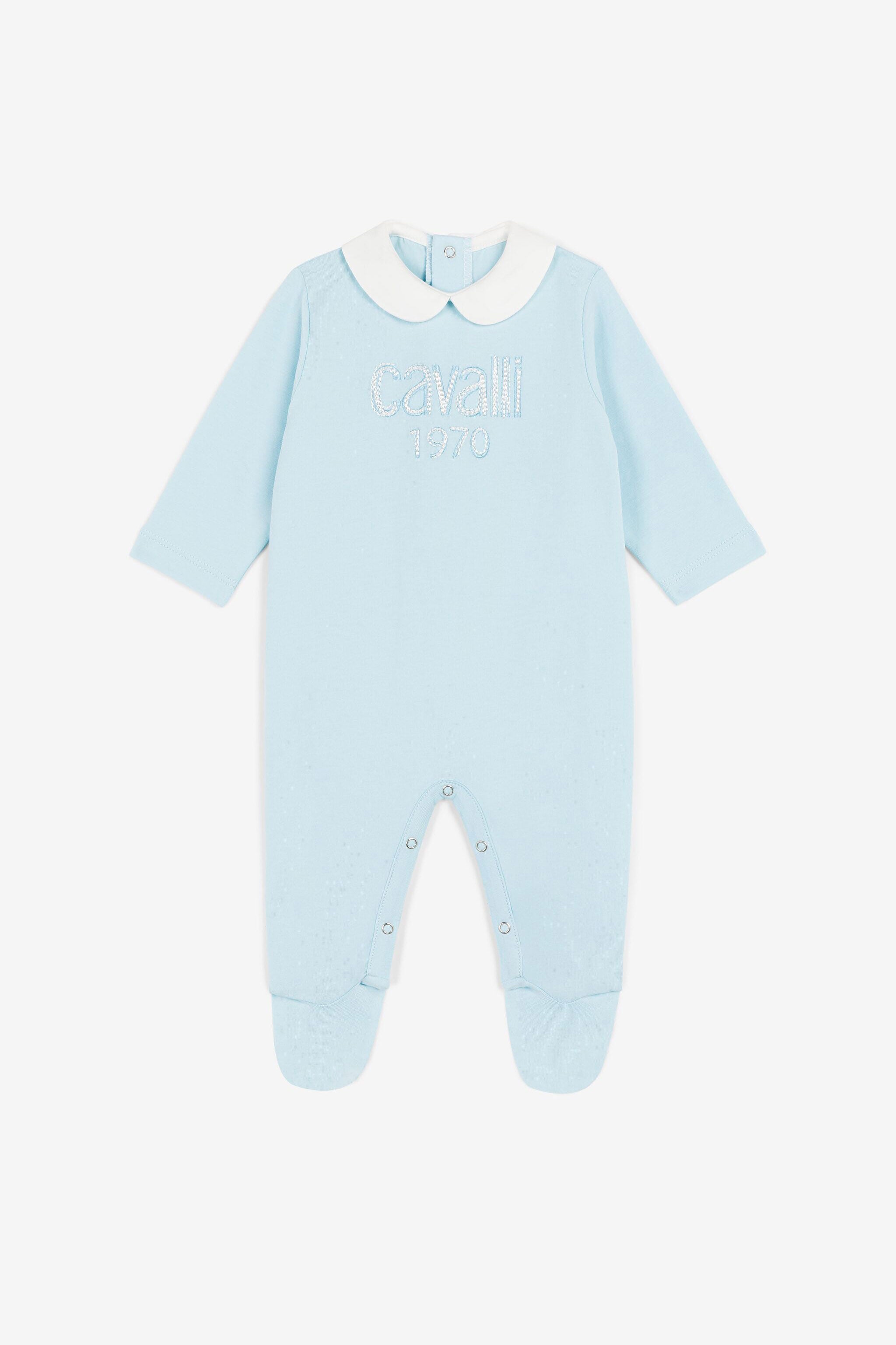 JU Logo-Embroidered Babygrow JU Logo-Embroidered Babygrow Light blue OJT833-ISA2J