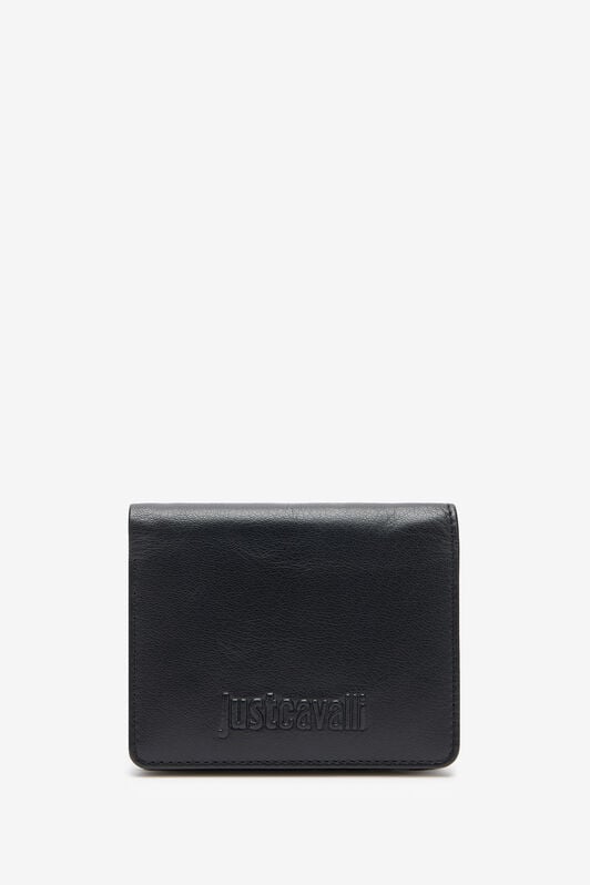 JC Portefeuille Pliant En Cuir Noir Avec Logo Embossé JC Portefeuille Pliant En Cuir Noir Avec Logo Embossé BLACK VFP023-VF579