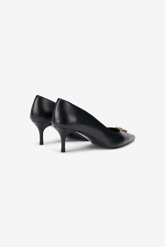 RC Black Pumps With Jewel Embellishment BLACK TOS00O-PZC15
