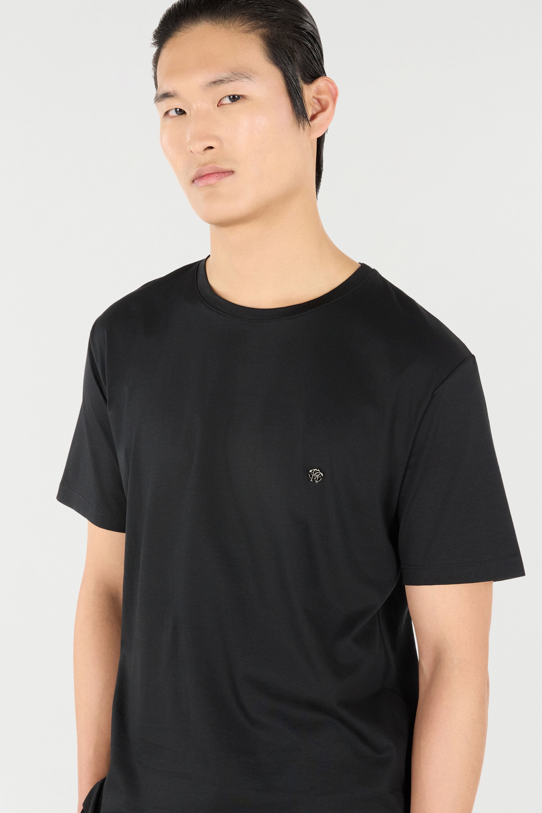 RC T-Shirt with Mirror Snake Monogram Black POT60E-JD023