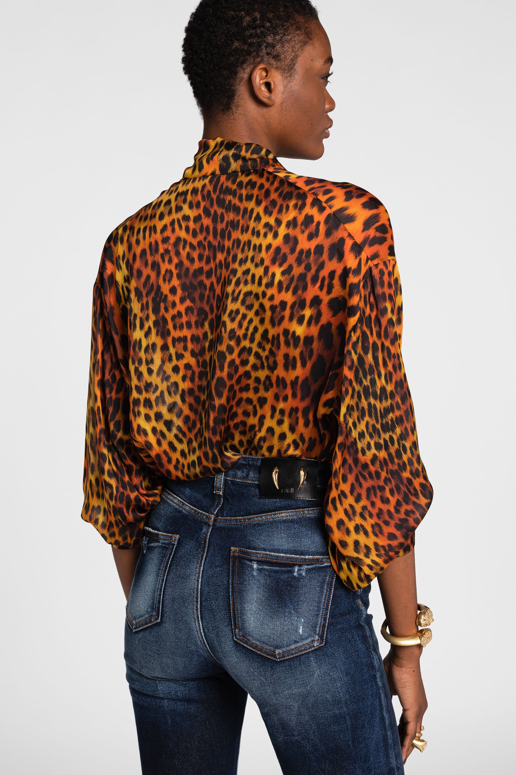 RC Animalier Patchwork-Print Appliqué Straight-Leg Jeans RC Animalier Patchwork-Print Appliqué Straight-Leg Jeans Dark blue OQJ218-DS004