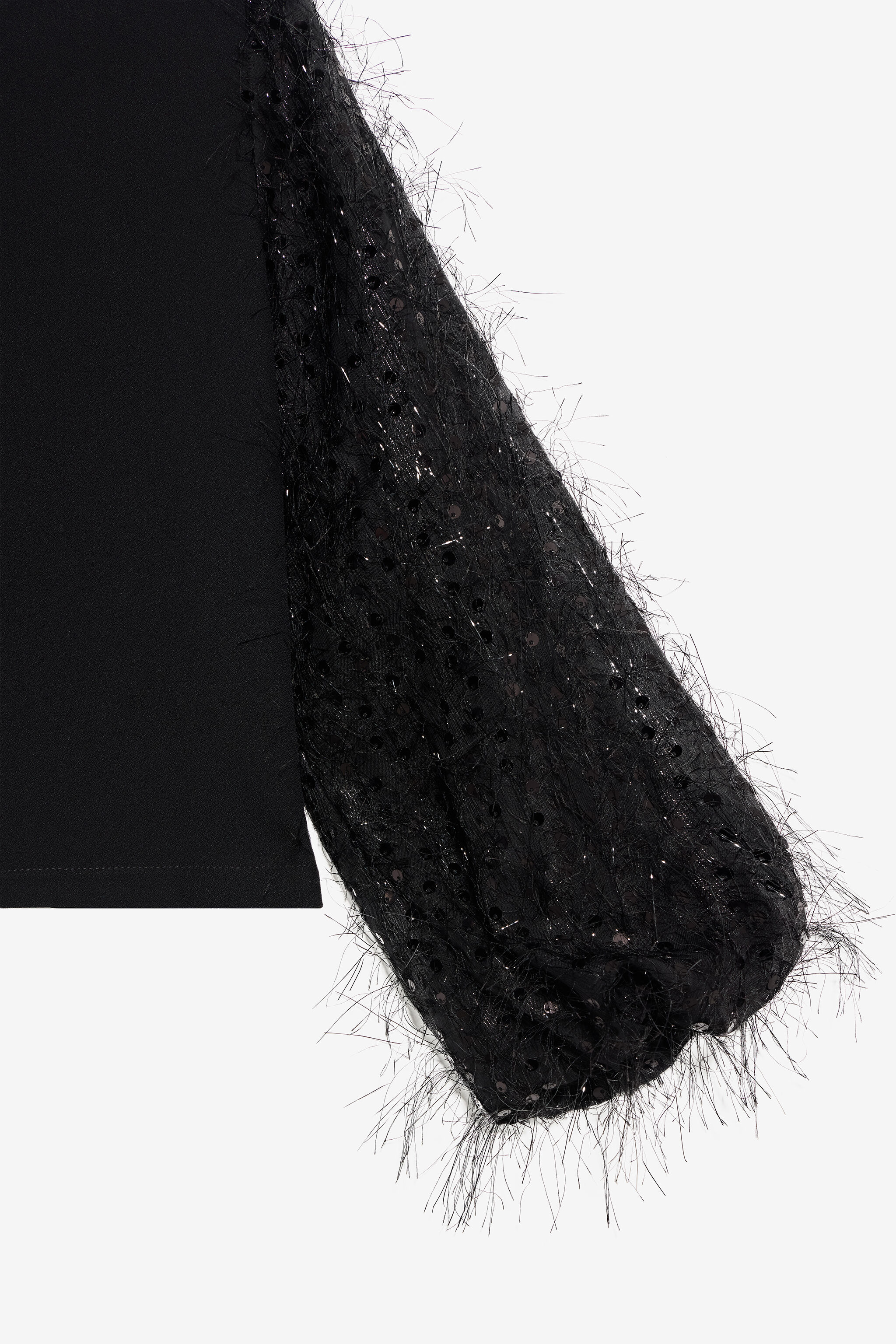 JU Blouse à manches amples et à paillettes JU Blouse à manches amples et à paillettes BLACK XJM60H-GA082