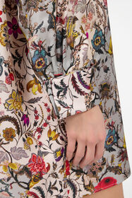 RC Florentine Flowers Print Silk Mini Dress BEIGE WQT160-OZR29