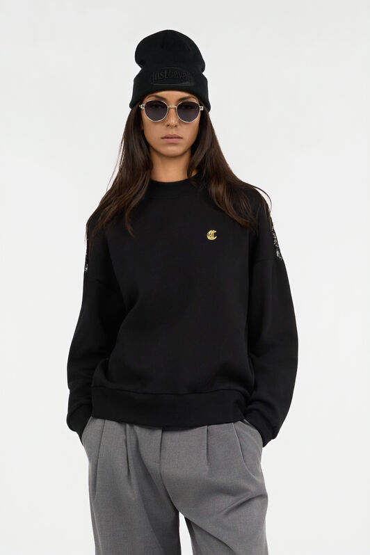 JC Black Sweatshirt With Sequined Back JC Black Sweatshirt With Sequined Back BLACK VFS030-VF354