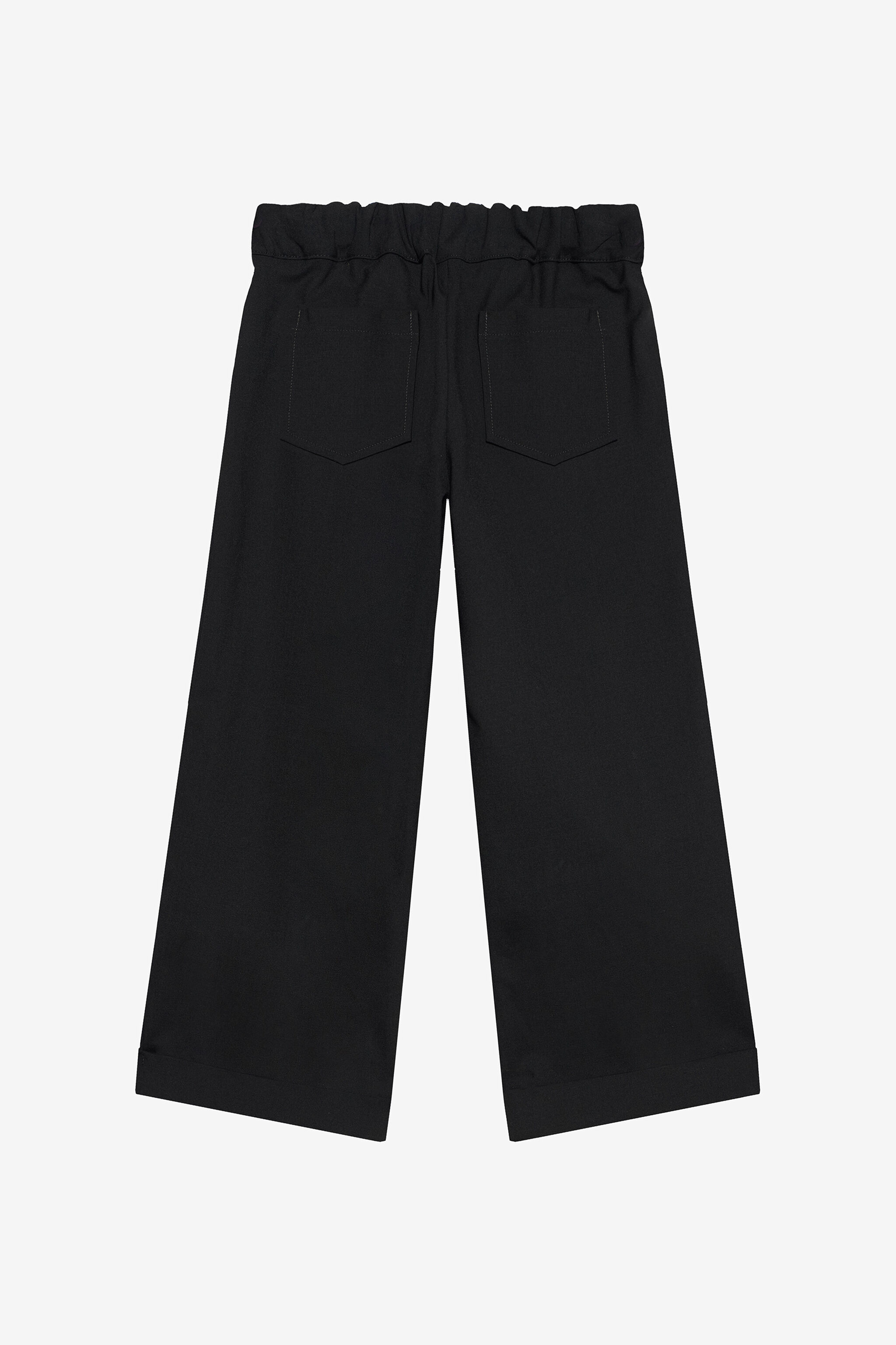 JU Schwarze Wide-Leg-Hose JU Schwarze Wide-Leg-Hose BLACK/P.G. XJT22K-GA108