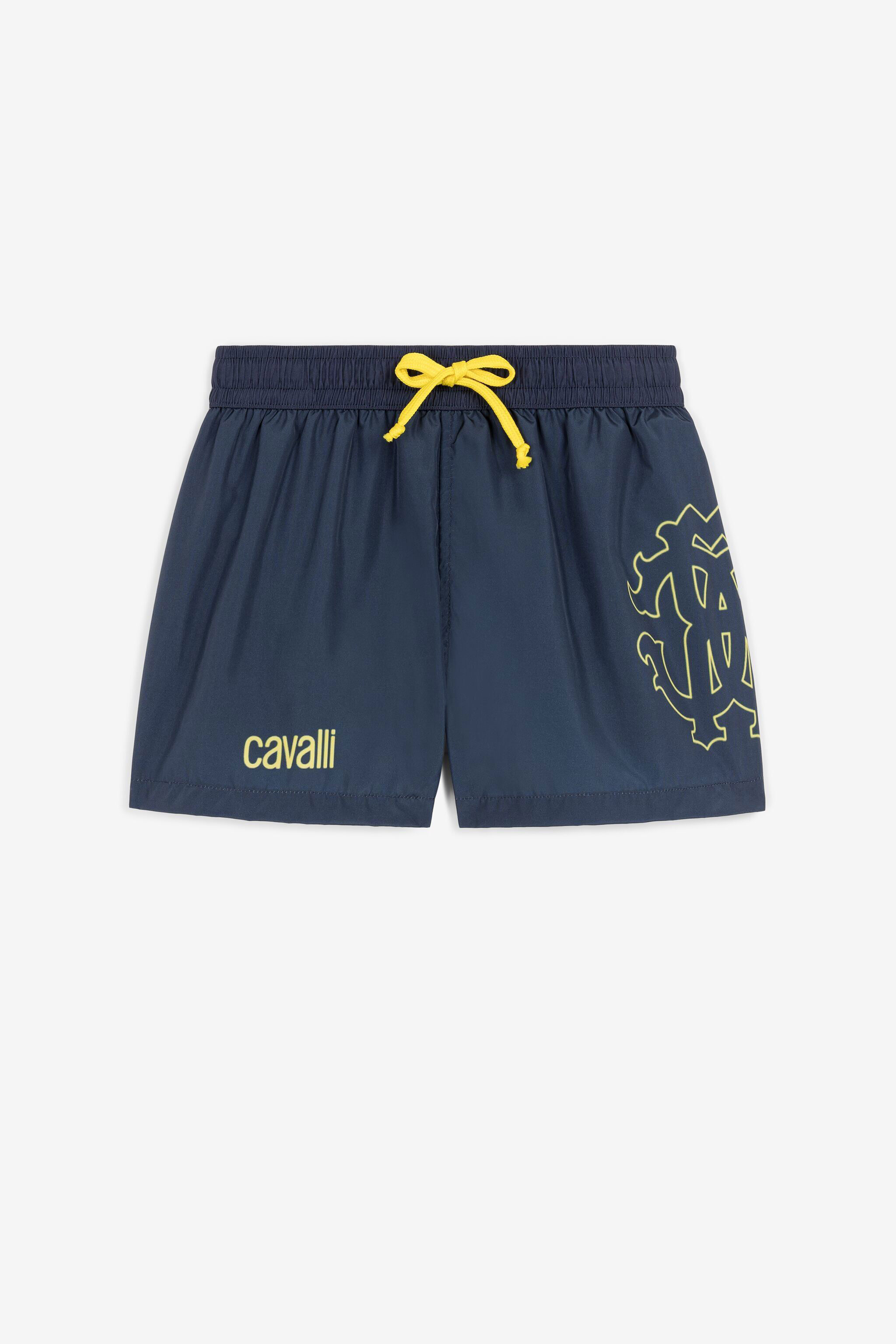 JU Badeshorts mit RC Monogramm-Print JU Badeshorts mit RC Monogramm-Print NAVY QJH006-LL002