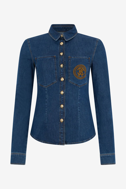 RC Jeanshemd Mit Monogram RC DARK BLUE QOJ70K-DLO09