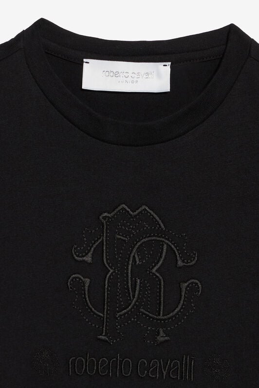 JU T-Shirt Con Monogram RC E Logo Nero UJT60M-JD001