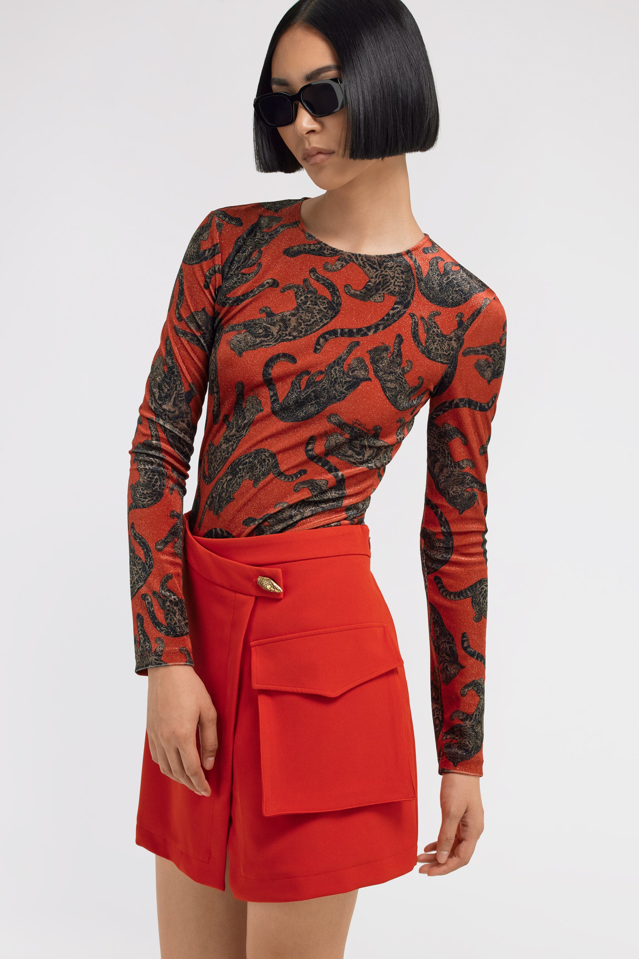 JC Just Cavalli Skirt JC Just Cavalli Skirt Red TFT091-TF137