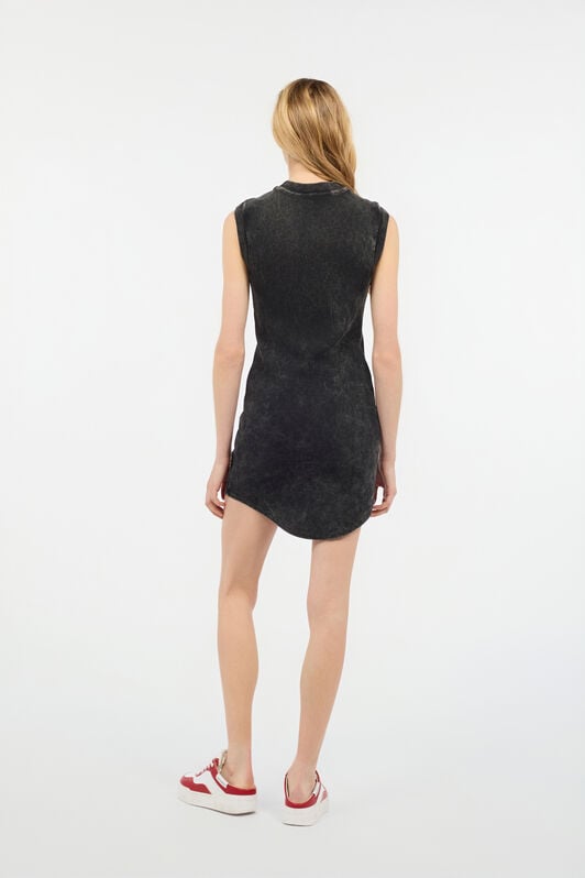 JC Rib-Knit Mini Dress With JC Monogram JC Rib-Knit Mini Dress With JC Monogram Black UFT163-UF229