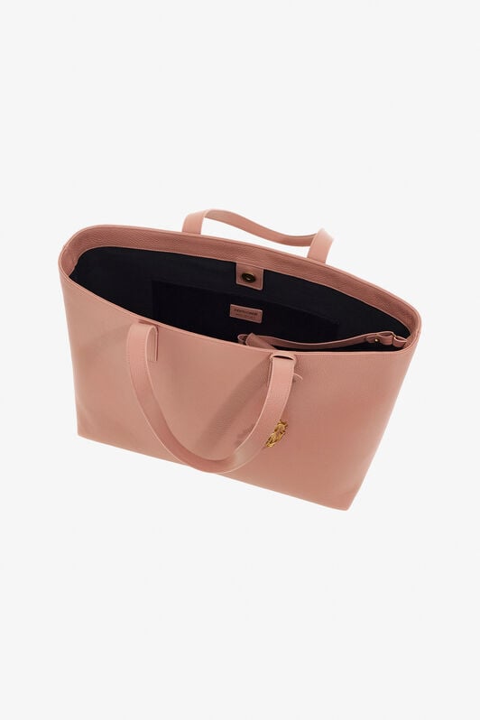 RC Pink Leather Shopping Bag With RC Monogram RC Pink Leather Shopping Bag With RC Monogram Pink SKB016-PZ241