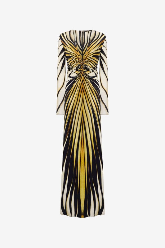 RC Vestido Maxi Estampado Ray Of Gold RC Vestido Maxi Estampado Ray Of Gold Oro TKT107-JRM33
