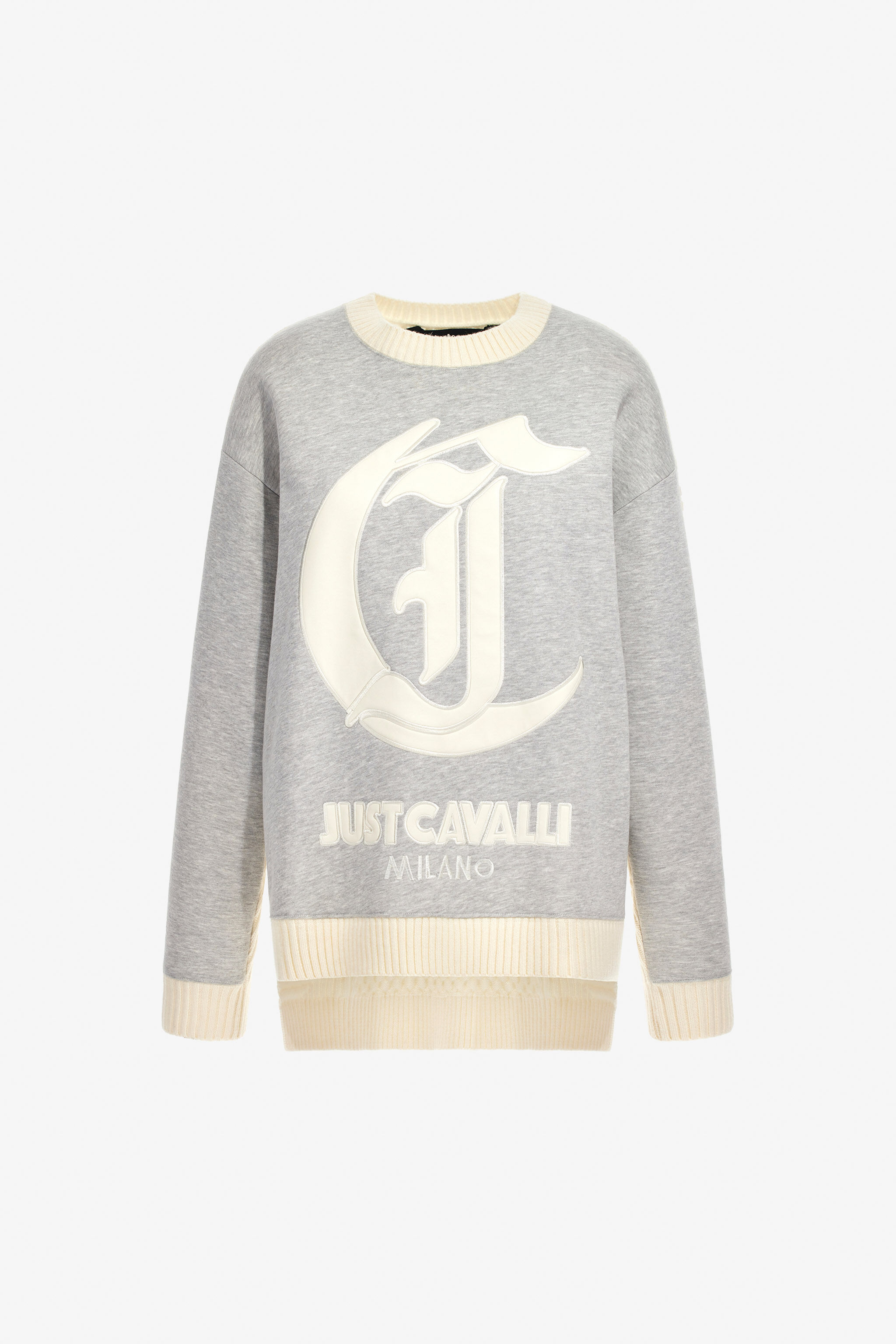 JC Just Cavalli crew neck sweater JC Just Cavalli crew neck sweater Gray TFM015-TF140