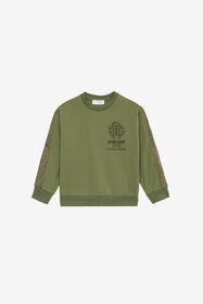 JU Safari Edition Sweatshirt With RC Monogram Green UJT66G-CF050