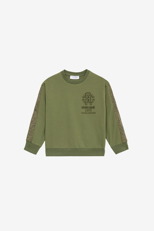 JU Safari Edition Sweatshirt With RC Monogram JU Safari Edition Sweatshirt With RC Monogram Green UJT66G-CF050