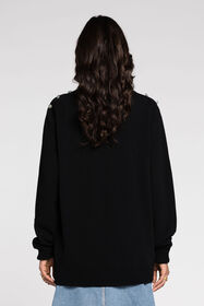 RC Stud-embellished crew-neck jumper Black RKM602-MQ001