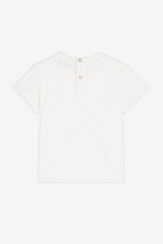 JU Floral-Embroidered Cotton T-Shirt JU Floral-Embroidered Cotton T-Shirt Weiß RJT602-JD001