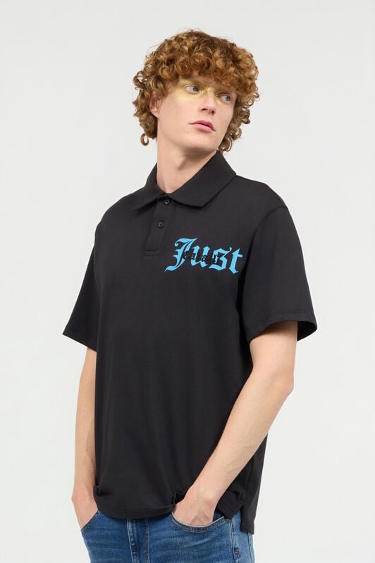 JC Polo-Shirt With Lettering JC Polo-Shirt With Lettering Black UFT022-UF042