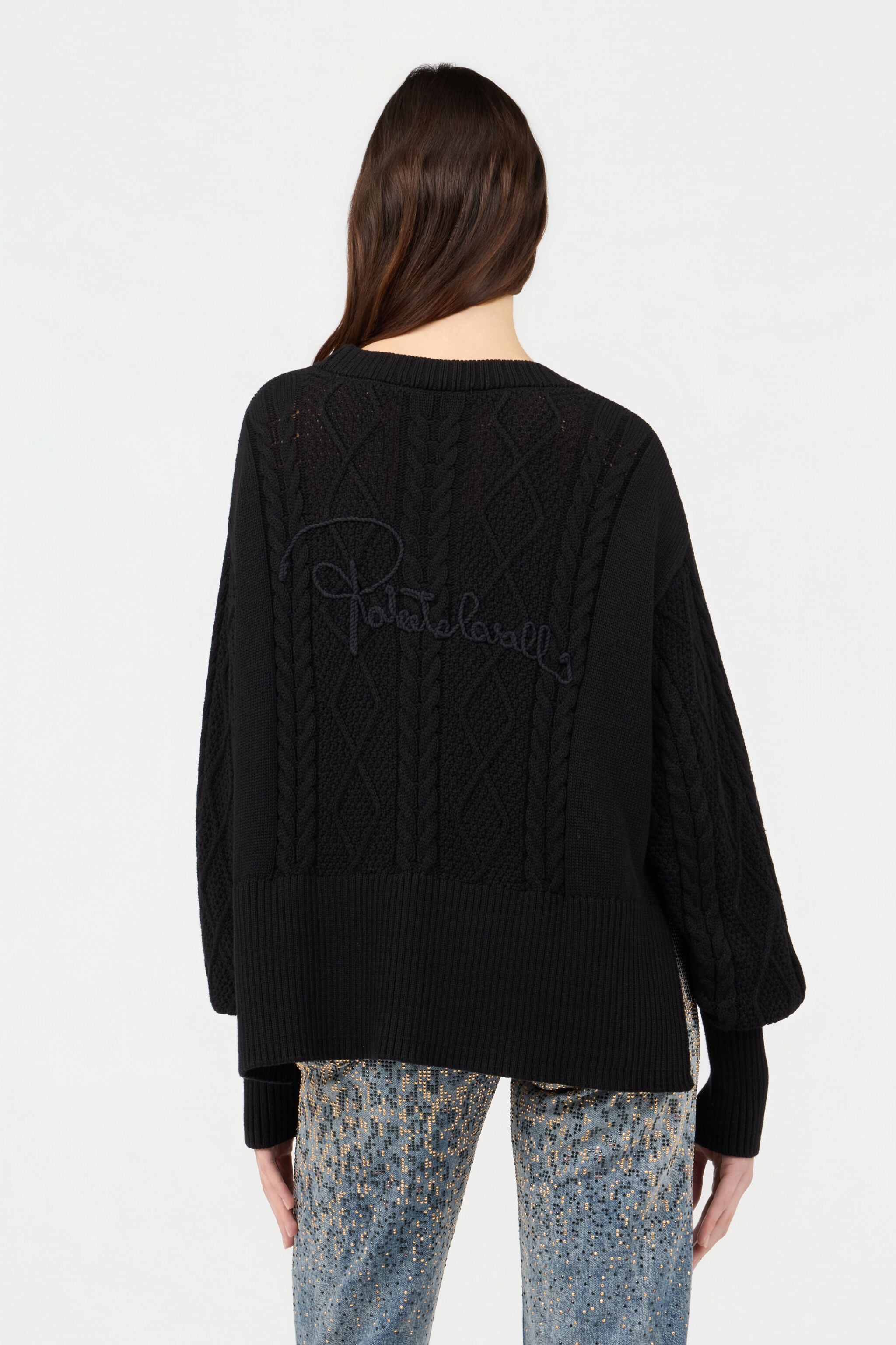 RC Black Cable-Knit Cardigan RC Black Cable-Knit Cardigan BLACK SOM60C-MG001
