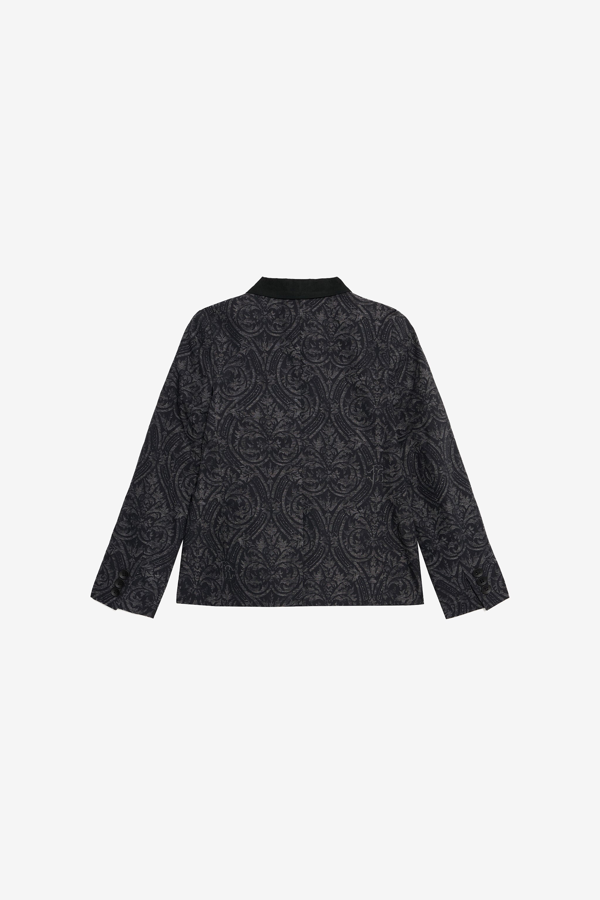 JU Brocade Print Cotton Jacket BLACK VJT42E-TYP29