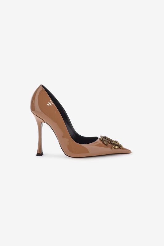 RC Décolleté with Monogram Mirror Snake Marron SKS010-PZ133