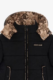JU Baroque Lined Puffer Jacket Black TJT40E-SB001