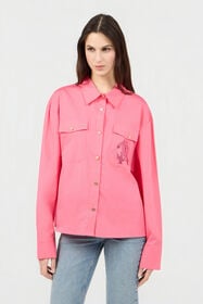 RC Camicia Rosa con Logo Gioiello di Strass IBISCUS SOT70Z-FA001
