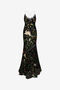 RC Langes Kleid Mit Print Mit Sträuchern Und Blumen Schwarz VWT137-VUQ69