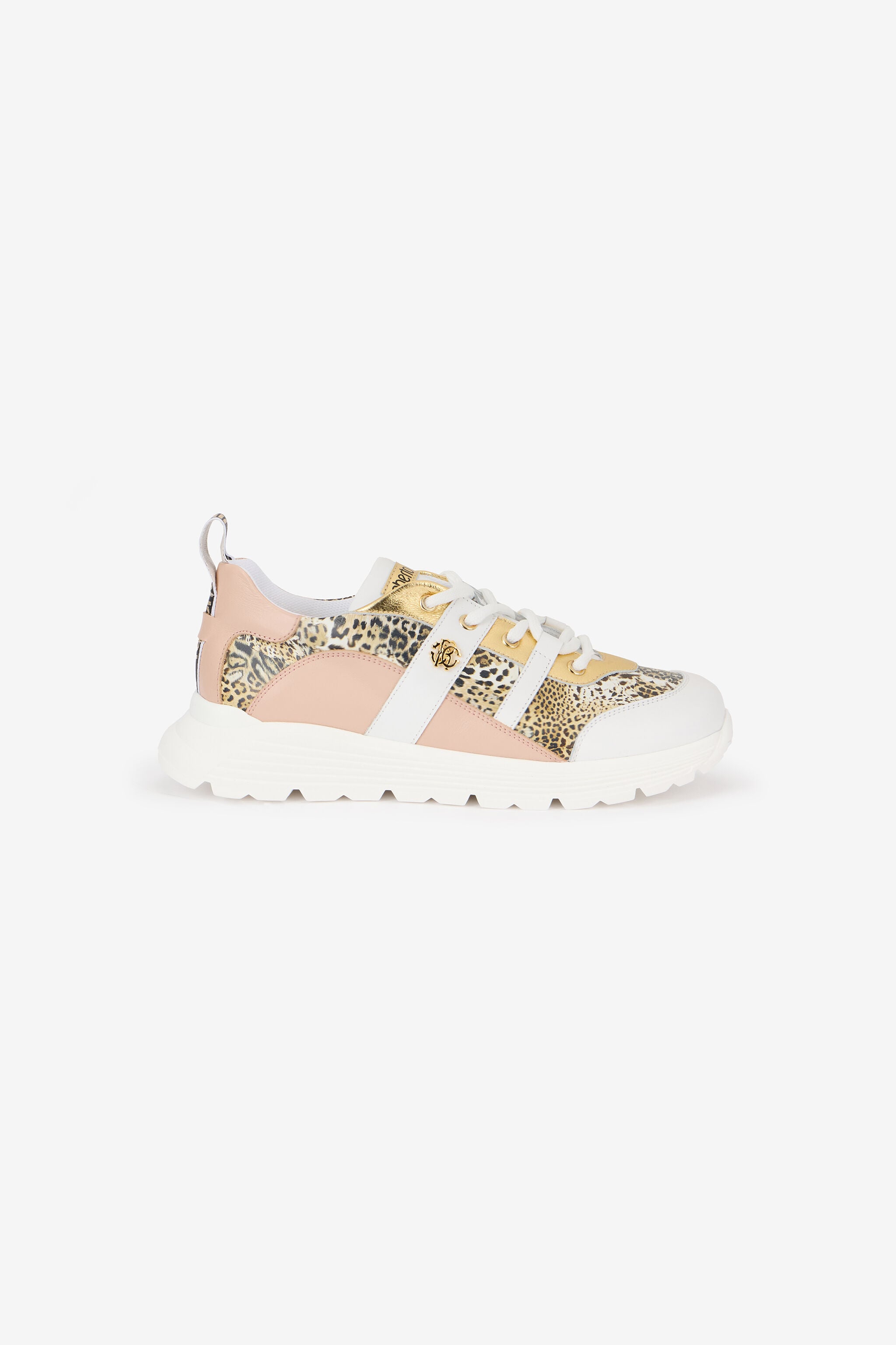 RC Sneakers Bianche e Leopardate Con Logo RC Sneakers Bianche e Leopardate Con Logo NUDE/JAGUAR QOS01G-PZO13