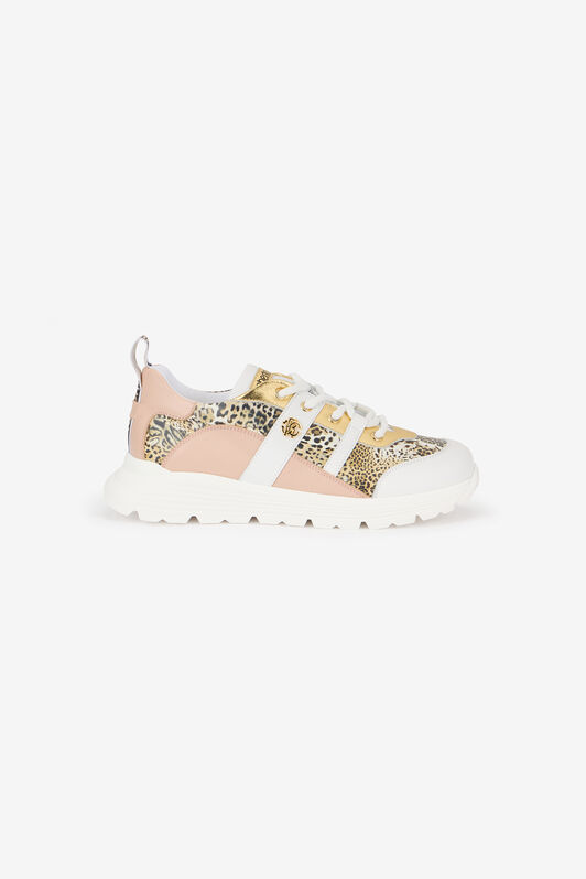 RC Sneakers Bianche e Leopardate Con Logo RC Sneakers Bianche e Leopardate Con Logo NUDE/JAGUAR QOS01G-PZO13