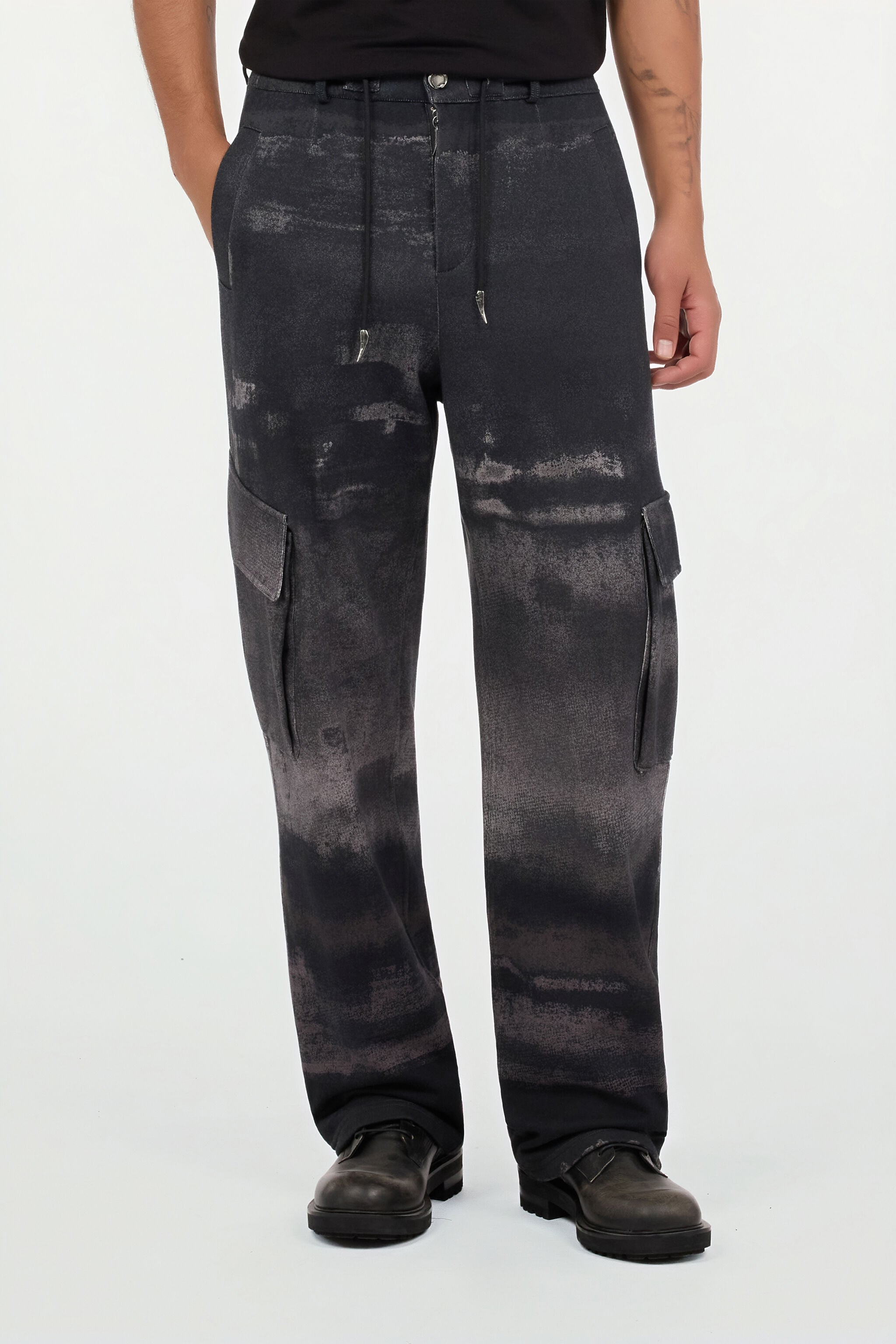 RC Mélange Grey Pants with Washed Effect RC Mélange Grey Pants with Washed Effect GREY MELANGE VNT25C-FOP69