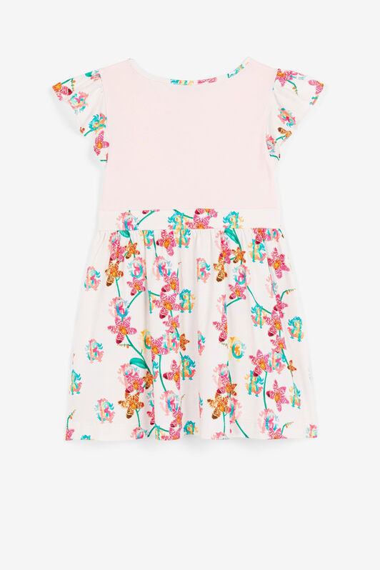JU Floral logo-print T-shirt dress JU Floral logo-print T-shirt dress Pink QJT145-JV025