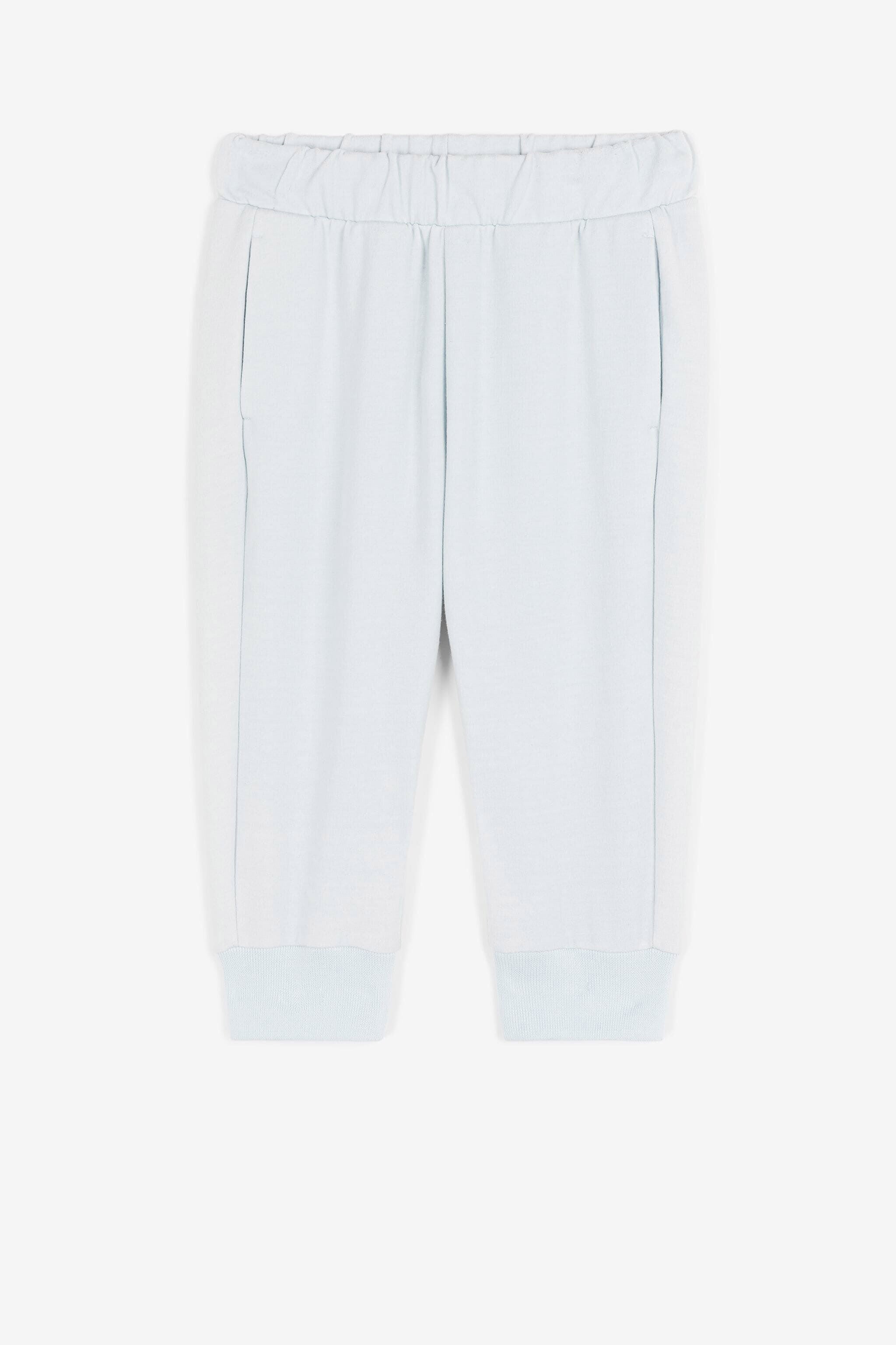 JU Pantalon de jogging à logo imprimé JU Pantalon de jogging à logo imprimé Bleu clair QJT248-CF050
