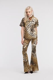 RC T-shirt with Jaguar Skin print Light Brown SKT61B-3PG34
