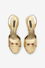 RC Sandali Dorati Con Fibbia Gioiello GOLD WWS005-PG236