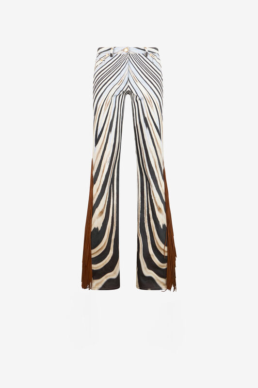 RC Zebra Print Flared Jeans RC Zebra Print Flared Jeans NATURAL/BLACK XQJ209-DAT26